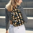 thumbnail image 5 of Disketp Cute Dogs Corgi print Canvas Backpack Lightweight Travel Daypack Student Rucksack Laptop Backpack-Medium, 5 of 5