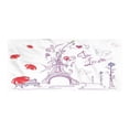thumbnail image 1 of Eiffel Tower Gym Towel, Autumn Romantic Paris Historical Valentine's Day Umbrellas Doodle, One-Sided Quick Dry Microfiber for Beach Fitness & Swimming, 60" x 30", Lilac Red Pale Blue, by Ambesonne, 1 of 2