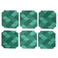 thumbnail image 2 of Cup Pad, Hand-woven Japanese Style Heat Insulated Embroidered Cup Coaster 6PCS Dining Table  For Home For Restaurant Green Flabellum, 2 of 8