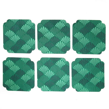 

Cup Mat Placemat Heat Insulated Hand-woven Dining Table For Home For Restaurant Purplish Blue Gingko Water Blue Flabellum Coffee Flabellum Green Flabellum