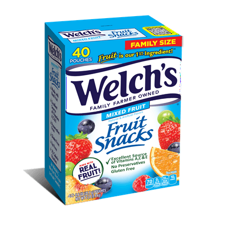 Welch s Mixed Fruit Snacks Family Size  0.8 oz  40 count