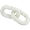 thumbnail image 5 of 9" x 2" White Marble Handmade Geometric 2 Link Chain Sculpture, by DecMode, 5 of 7