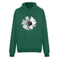thumbnail image 5 of Jsaierl Women's Hoodies Loose Fit Trendy Sunflower Print Sweatshirt Top Long Sleeve Comfy Fall Pullover Hooded Sweatshirts, 5 of 9