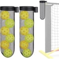 thumbnail image 1 of 2 Pcs Collecteur de Balles de Pickleball pour Filets de Pickleball, Support Portable pour Pickleball Convenant à un Dia Officiel de 2,5 Cm/0,98 Po, Filet de Rangement pour Pickleball Tenant 7 Balles de Pickleball pour Entrée Intérieure Extérieure, 1 of 6
