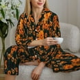 thumbnail image 6 of Lsque Daisies Pattern Long Sleeve Pajama Set for Women - Soft 2-Piece Sleepwear and Loungewear Set with Pockets, Comfy Nightwear-Small, 6 of 7