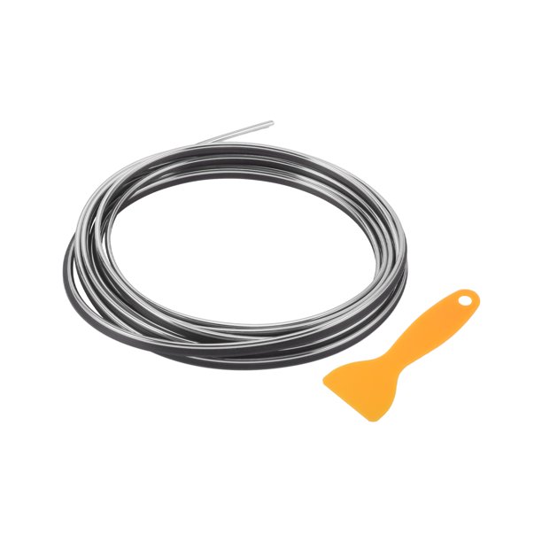 Tira decorativa de ventilación de aire Unique Bargains / para todas las salidas de aire rectas para la decoración del interior del coche / Plating duradero / 1 juego tono plateado