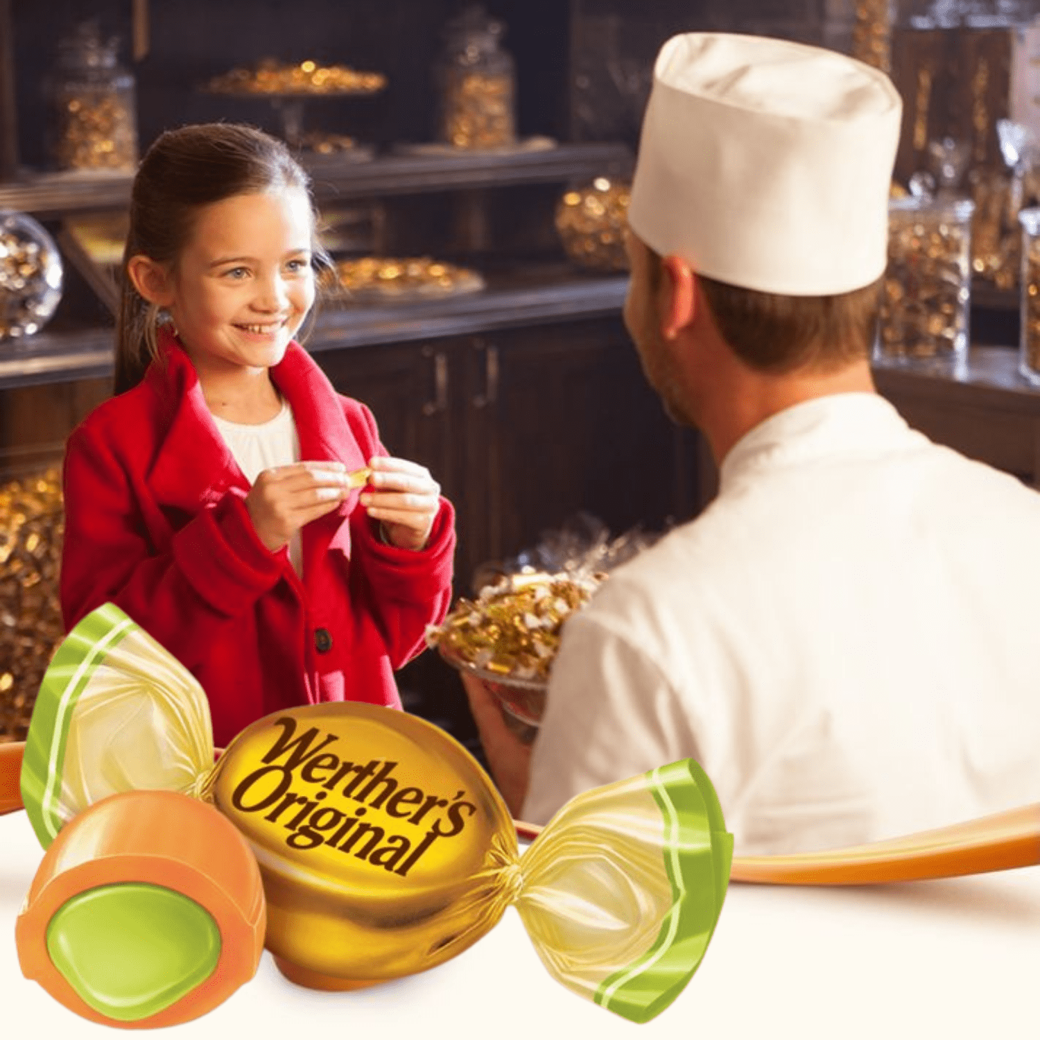 (6) Werther's Original Caramel Apple Filled Candy 2.22oz. Bag Hard Candy Shell with Creamy Filling for Snacks Trick or Treats Goodie Bag Filler Stocking Stuffers Pantry Staple & CUSTOM Storage Carrier