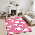 thumbnail image 2 of CURLYOOT Cute Ghost Area Rugs 5'x7' Washable Rug Large Living Room Rug Non Slip Halloween Indoor Floor Carpet for Dining Room Bedroom Home, 2 of 8