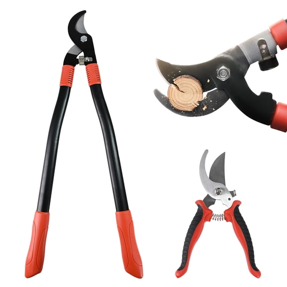 Flngr Loppers and Pruners,27" Lopper Heavy Duty with Steel Blade, Loppers Gardening Tools Tree Trimmer Branch Cutter for 2’’ Cutting Capacity