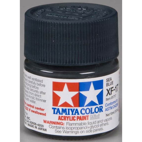 Tamiya Color Mini XF-17 Sea Blue Acrylic Paint 10ml