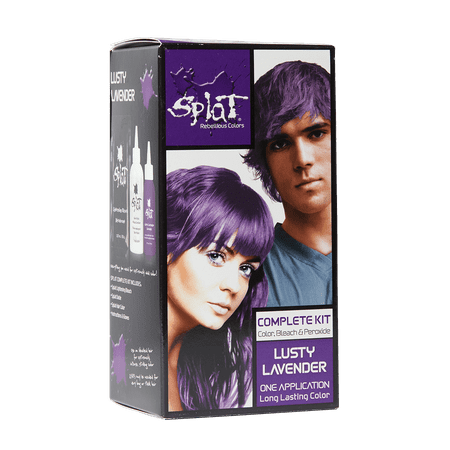 Splat 30-Wash Semi-Permanent Hair Dye Kit, Lusty (Best Hair Dye For Bleached Hair)