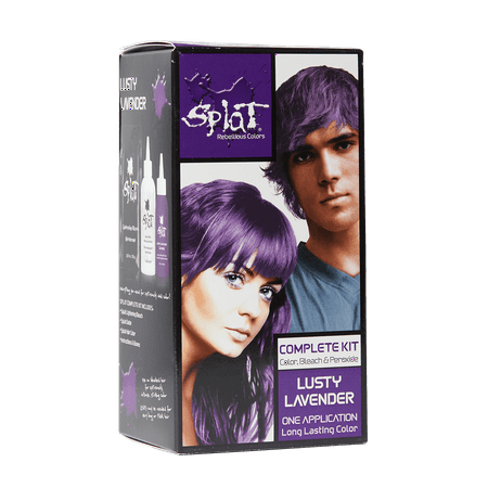 Splat 30-Wash Semi-Permanent Hair Dye Kit, Lusty (Best Permanent Purple Hair Dye)