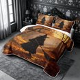 thumbnail image 3 of Erosebridal Halloween Witch Quilt King 3 Pieces,Happy Fall King Coverlet Set,Orange,1 Bedspread and 2 Pillowcases, 3 of 7