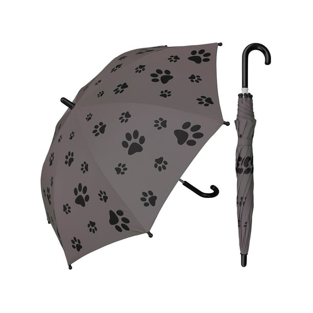 Rainstoppers Rainstoppers Unisex Kids Gray Puppy Paw Print 32 Arc Manual Open Umbrella Walmart Com Walmart Com