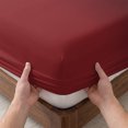 thumbnail image 3 of Full Size Fitted Sheet Set - Black Red Ombre 3 Piece Bedding Sets 16" Deep Pocket Fitted Sheet with 2 Pillowcases Modern Abstract Art Gradient Brushed Microfiber Hotel Luxury Bed Sheets, 3 of 9