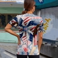 thumbnail image 2 of DailyTrove Women's Star-Spangled Banner Print T-Shirt - Short Sleeve Casual Tee, Patriotic for American Celebrations & Streetwear, 2 of 4