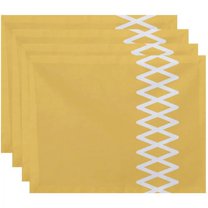 Simply Daisy 18" x 14" Lace Up Geometric Print Placemat