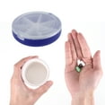 thumbnail image 4 of Unique Bargains 1 Pc 7 Grids Flip Up Circular Pill Case Lightweight for Travel Blue Purple, 4 of 6