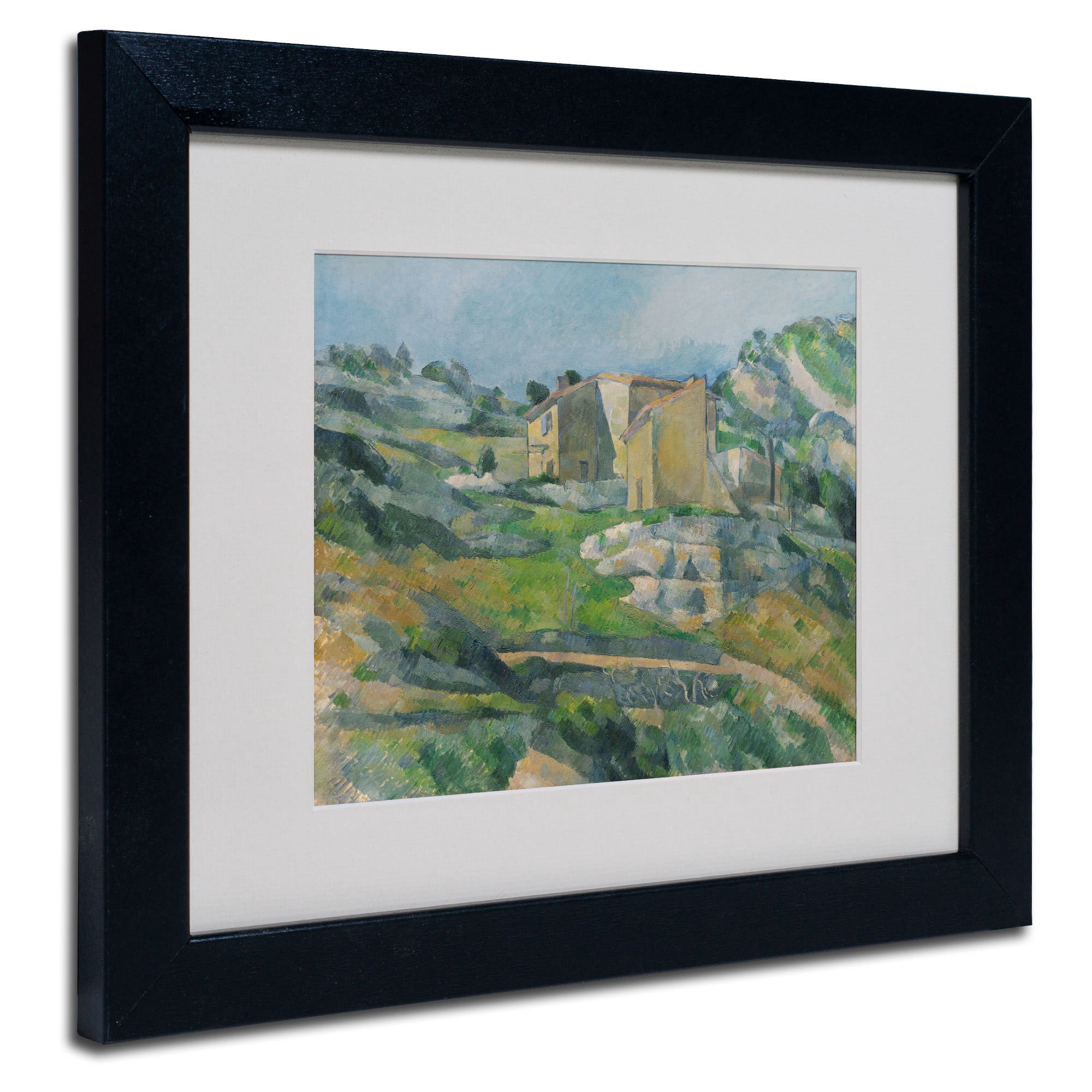 "Houses In the Provence 1833" Canvas Art by Paul Cezanne, Wood Frame