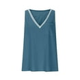thumbnail image 3 of Womens Cotton Linen Tank Tops, Sleeveless Shirts for Women Summer Casual Vintage Solid Color V Neck Dressy Blouses, 3 of 5