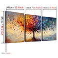 thumbnail image 3 of [Tree of Life Art] 2D Flat, 3pcs 2D Flat Print, Framed Canvas Paintings and Posters Ready to Hang, Large Colorful Tree of Life Prints - Classic Landscape Home Decor, Wall Art, Room Decoration,, 3 of 10