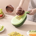 thumbnail image 3 of Hiroekza 6-in-1 Multifunctional Vegetable Chopper - Potato Slicer, Grater, Shredder for Kitchen with Non-Slip Handle & Storage Box Yellow, 3 of 3