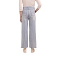 thumbnail image 3 of Martha Stewart Women's Wide Leg Pintuck Pant, High-Rise Soft Stretch Denim & Twill Trouser with Front Seam Detail, 3 of 7