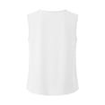 thumbnail image 5 of Fewfanhot Women's Tops, Tees & Blouses Tank Tops Casual Scoop Neck Button Summer Button-up Cotton Beach Sleeveless Tops, 5 of 9