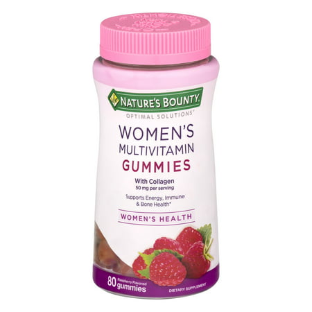 Nature's Bounty Women's Multivitamin Gummies, Raspberry, 80 (Best Prenatal Vitamins For Hair And Nails)