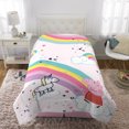 thumbnail image 2 of Peppa Pig Kids Twin/Full Comforter, Reversible, Pink, 2 of 5