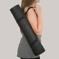 thumbnail image 2 of Exercise Mat For Fitness, Pilates and Workout With Carrying Strap By Wakeman Fitness (Black), 2 of 6