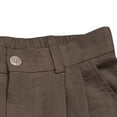 thumbnail image 3 of Qgtaibl Loose Fit Wide Leg Pants for Men Pleated High Waisted Casual Business Trousers with Pockets Lightweight Breathable Athletic Pants Coffee L, 3 of 5