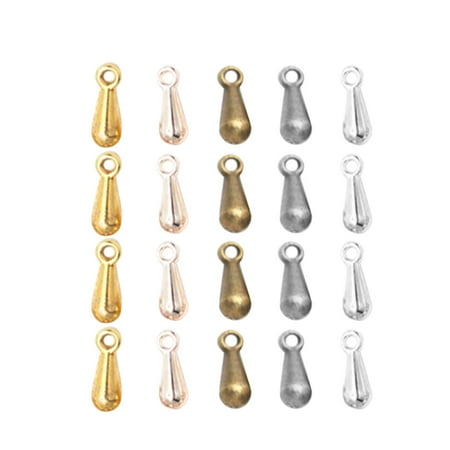

BESTONZON 1400pcs Mixed DIY Pendant Water Drop Shaped Charms for Bracelet Necklace Jewelry Making DIY Earring Necklace - S Size (Mixed Color)