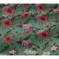 thumbnail image 5 of oneOone Viscose Jersey Dusty Teal Green Fabric Floral & Leaves Tropical Quilting Supplies Print Sewing Fabric By The Yard 60 Inch Wide, 5 of 5