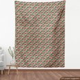 thumbnail image 4 of Ambesonne Coral Fabric by the Yard Upholstery, Monstera Leaves Lines Plot, 2 Yards, Dark Pink Salmon and Green, 4 of 5