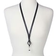 thumbnail image 2 of ID Avenue Lanyards for Women 19" Ribbon Lanyard ID Card Holder with Badge Reels Retractable for Nurses Office Workers Teachers Students Breakaway Lanyards for Id Badges (Skinny Dot), 2 of 4