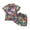 Green, variant on Boy Clothes Children's Summer Cotton Button Down Print Short Sleeved Casual 1t 2t 3t 4t 5t 6t T Shirts and Shorts Set 2-Piece