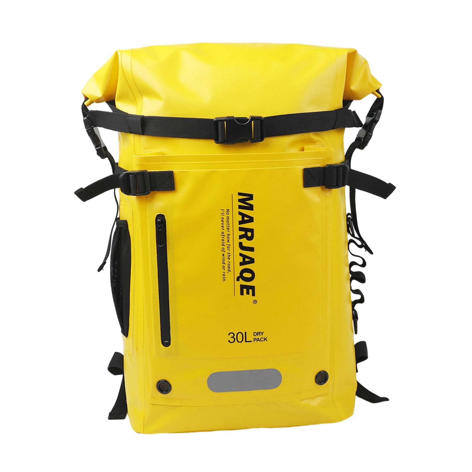 harayaa 30 Liters Swimming Backpack Dry Bag for Snorkeling Rafting Multi Compartment Yellow