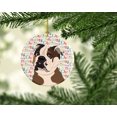 thumbnail image 2 of English Bulldog Chocolate Tan Christmas Ceramic Ornament 2.8 in x 2.8 in, 2 of 3