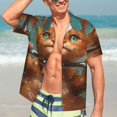 thumbnail image 3 of Haiem Strong Kitten Lifting Weights Printed Hawaiian Shirt for Men - Men’s Casual Beach Summer Shirts - Stretch Fabric with Modern Fit-XX-Large, 3 of 7
