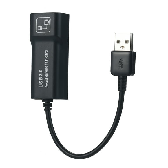 Ethernet Adapter USB2.0 to RJ45 Wired Cable Card 10/100 Mbps Laptop Desktop Compatible with Macbook/Samsung/Dell/ HP/Asus/Lenovo