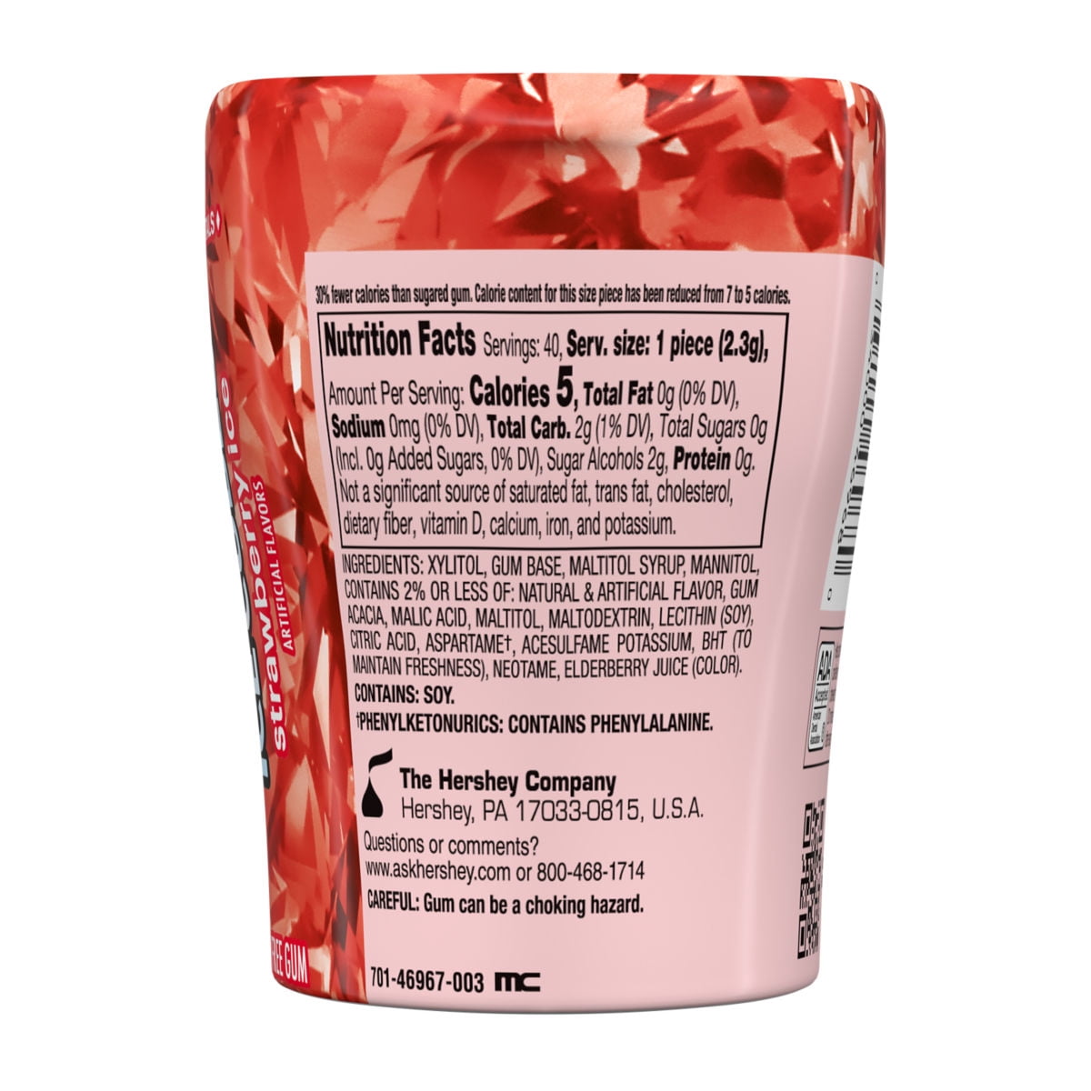 ICE BREAKERS ICE CUBES STRAWBERRY ICE FLAVORED BOTTLE PACK GUM
