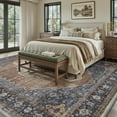 thumbnail image 5 of SIXHOME 8'x10' Area Rug Washable Retro Living Room Bedroom Carpet Soft Floral Distressed Indoor Rug Blue, 5 of 8
