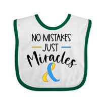 Inktastic No Mistakes, Just Miracles Down Syndrome Awareness Boys or Girls Baby Bib
