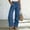 *Navy, variant on ClodeEU Women's Linen Elaist Waisted Wide Leg Pants, Casual Breathable Trousers with Pockets Black,Women's Plus L