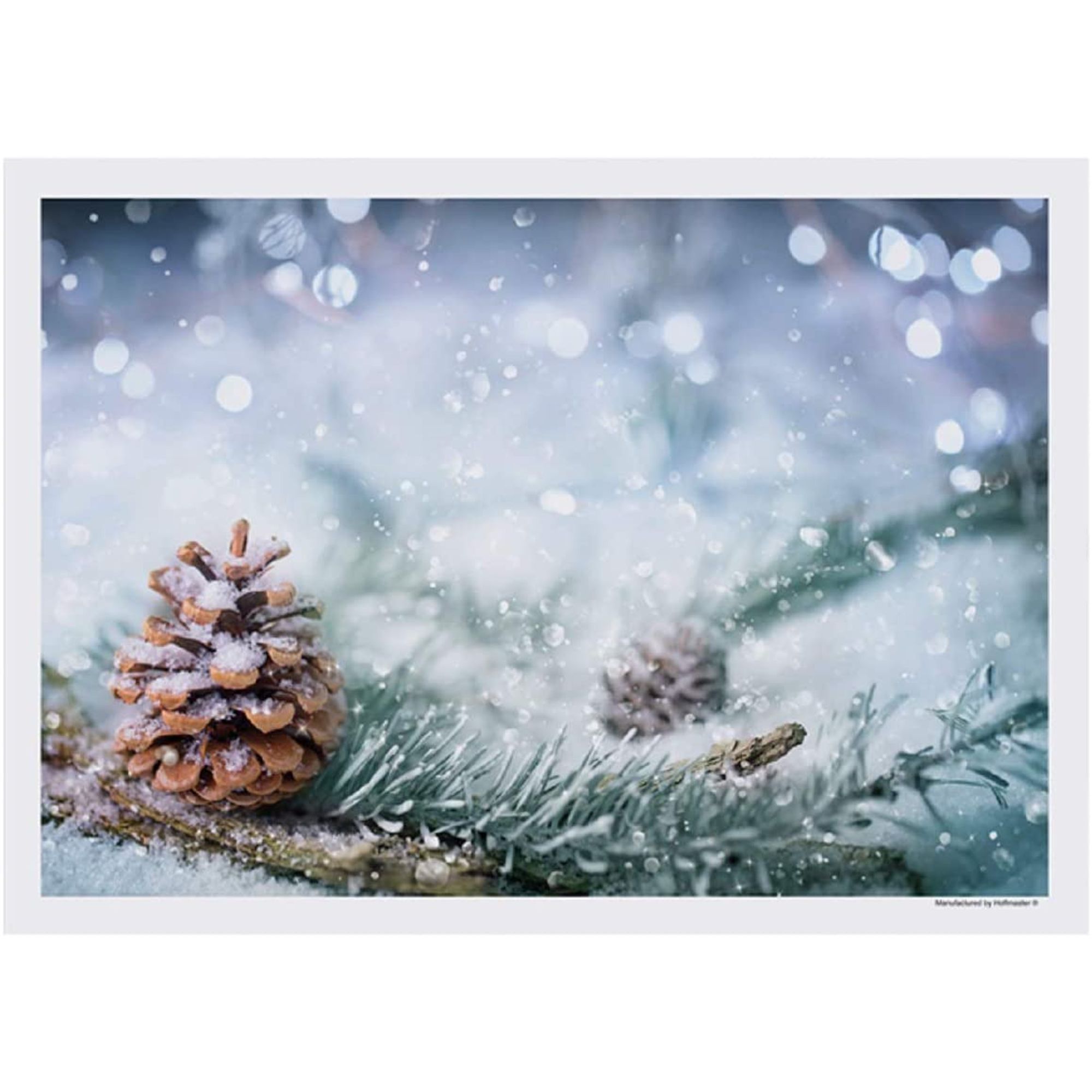 Pinecone Frost Winter Paper Placemats 10in. X 14in. 25 Pack (702079