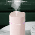 thumbnail image 4 of AWLYLNLL humidifiers for bedroom, 600ml Desk Humidifiers, Whisper-Quiet Operation and Night Light Function, Two Spray Modes for Babies Room, Office, Home (Pink), 4 of 7