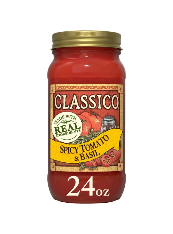 Classico Spicy Tomato & Basil Spaghetti Pasta Sauce, 24 oz. Jar
