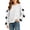 White, variant on FRSASU Girls Bow Decorative Long Sleeve Crew‑Neck Fleece Pullover Sweatshirt Drop Shoulder Casual Tops White