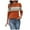Orange, variant on larppty Women Knit Color Block Striped Long Sleeve Sweaters Crew Neck slim Trendy Striped sweater sweatshirts 2025 Fashion Clothing (Pink, XXL)